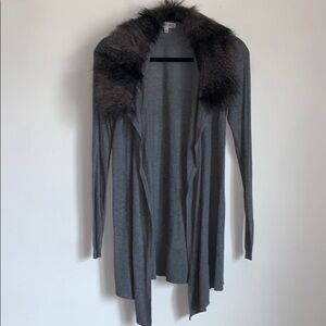 JENNIFER LOPEZ One Size Gray Cardigan Sweater